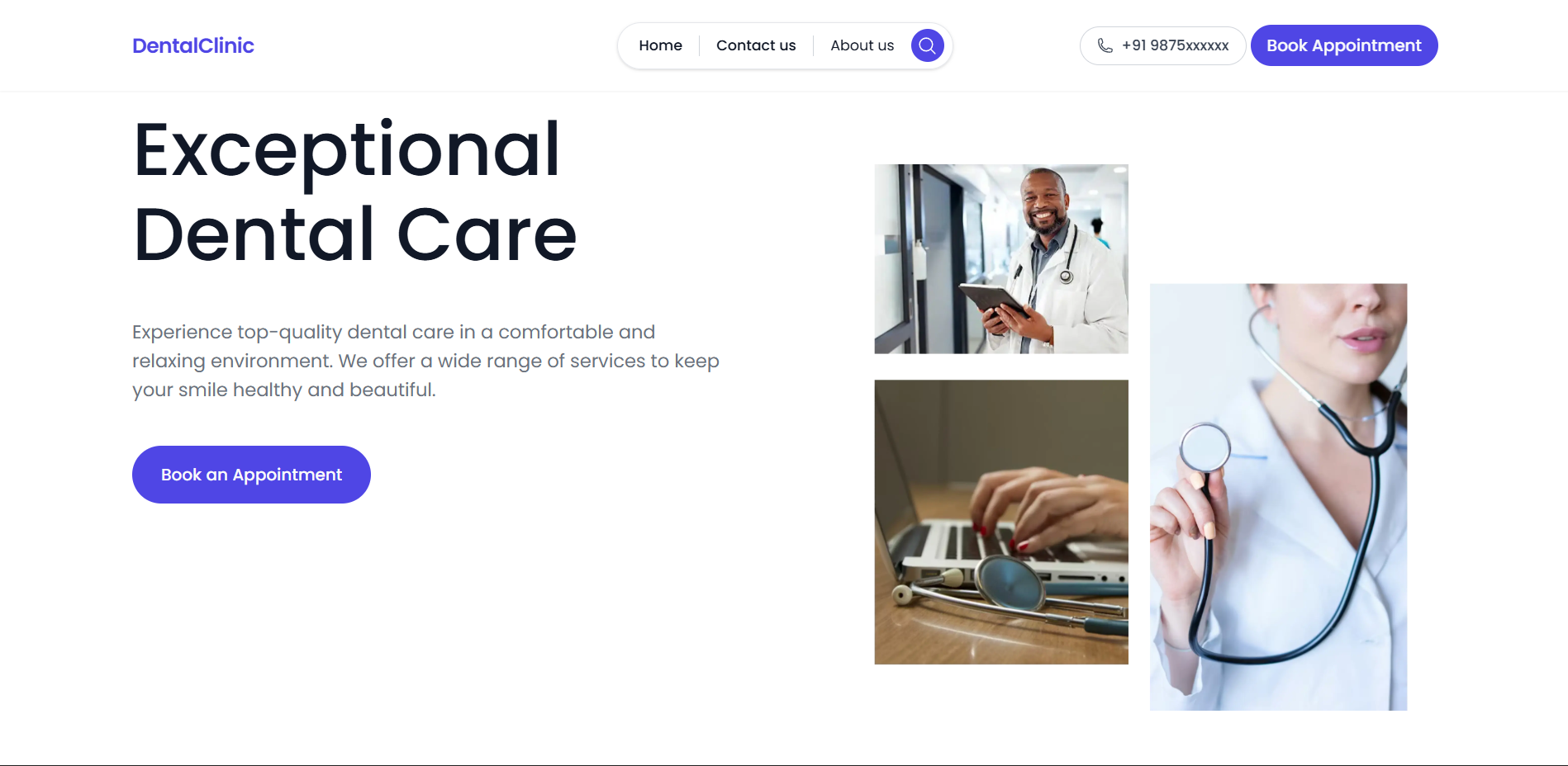 Demo DentalClinic – Modern Dental Care Website