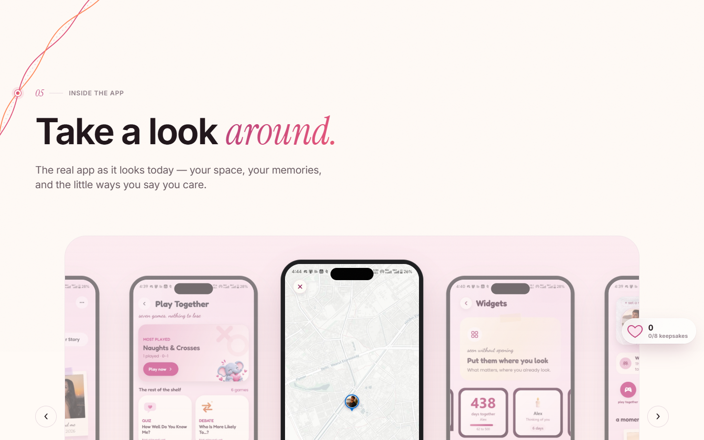 Inside the app
