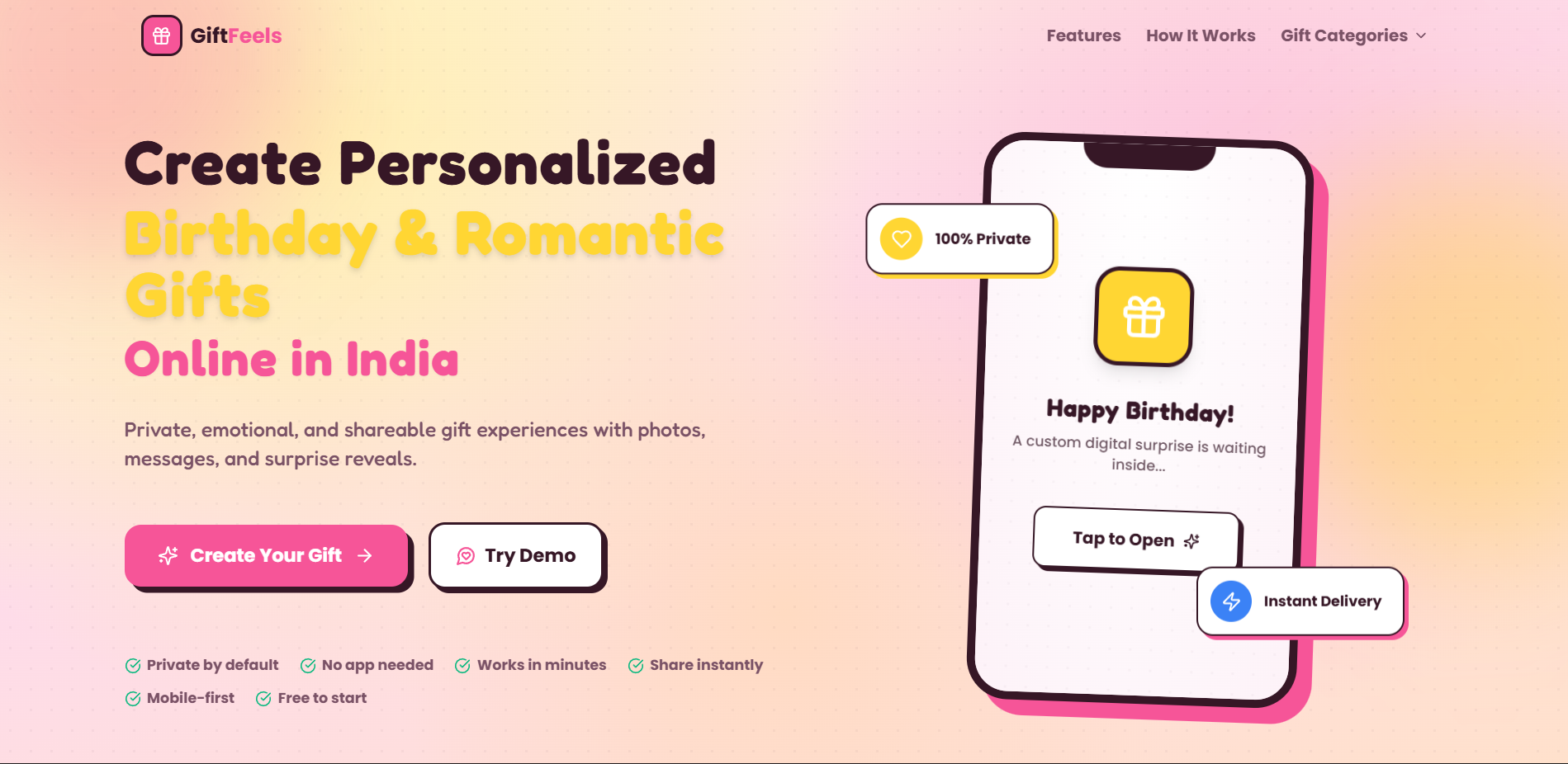 GiftFeels – Personalized Digital Gift Experiences
